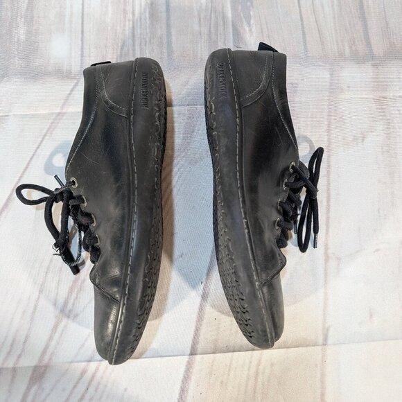 Birkenstock Black Leather Lace-Up Shoes Oxford Style - Picture 7 of 8